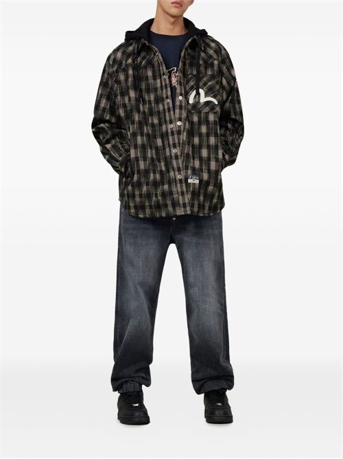 giacca uomo con cappuccio EVISU | 2EAHTM5SJ1043BROWN CHECK